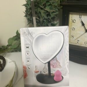 Urban Butterfly Heart Vanity Mirror with LED & Storage Tray